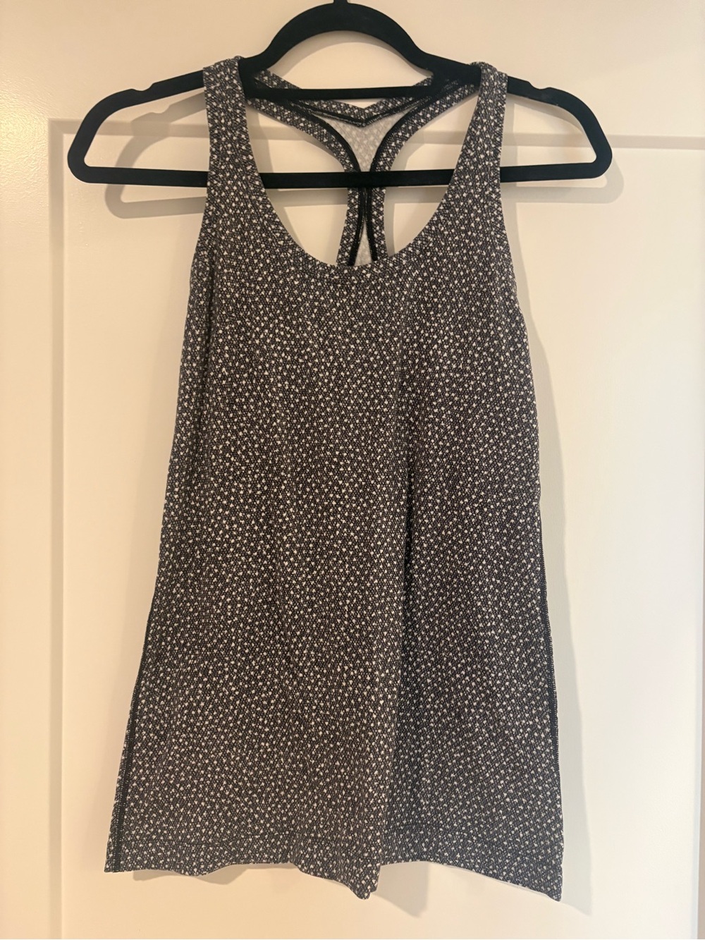 lululemon athletica Black and White Printed Strappy Tank Top